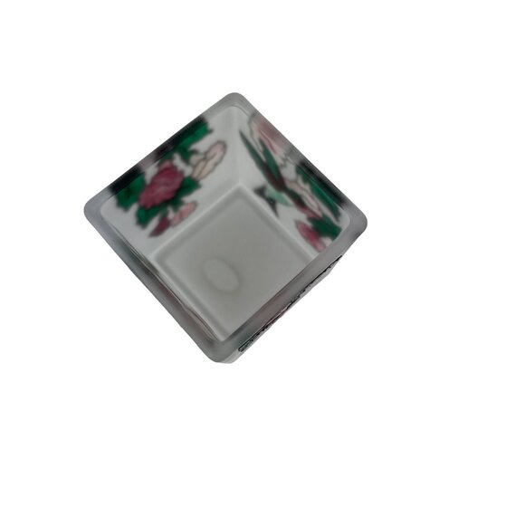 Vintage Joan Baker Designs Hummingbird Candle Holder 3” Hand Painted Flowers - Picture 6 of 10